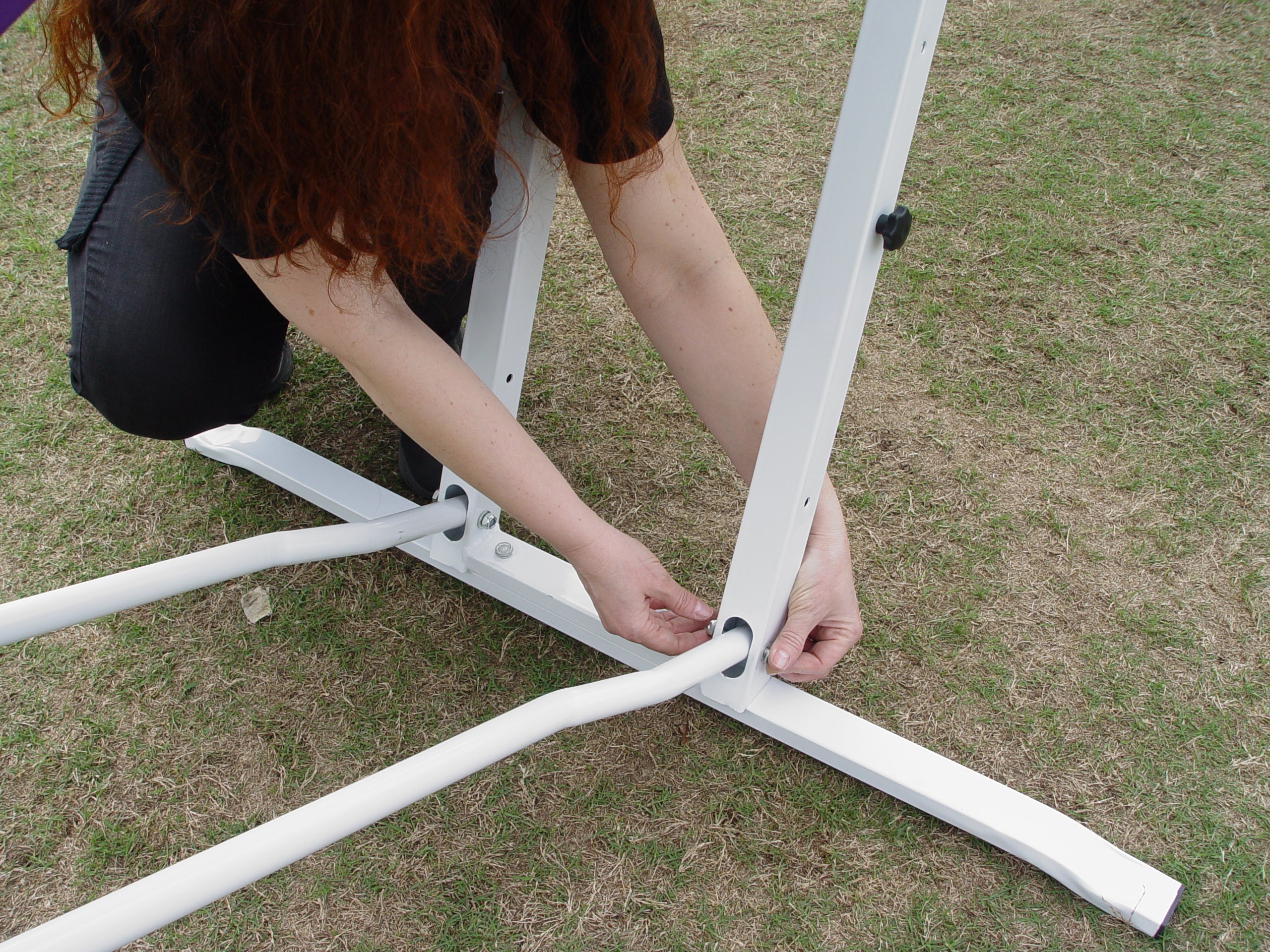 *12’ Dog Walk, Rubber Surface, On-Wheel Interface Ready, Purple/Orange - Dog Agility USA