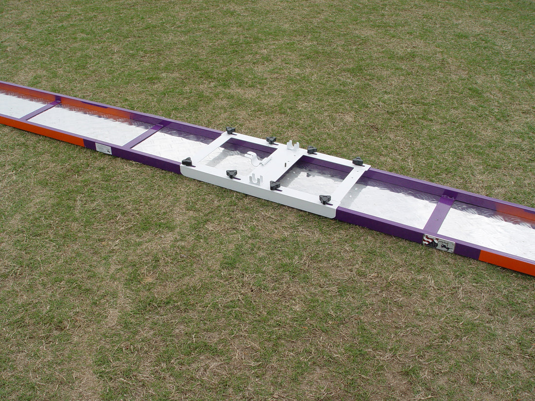 *12’ Dog Agility See-Saw, Rubber Top, Purple/Orange - Dog Agility USA