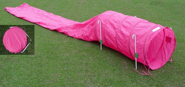 Collapsed Tunnel (Chute) with Stakes - Dog Agility USA