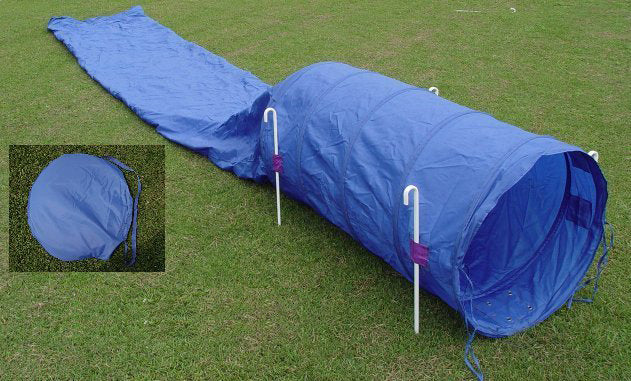 Collapsed Tunnel (Chute) with Stakes - Dog Agility USA