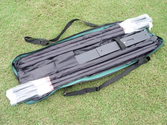 Set of 6 Weave Poles - 19" Spacing - Dog Agility USA