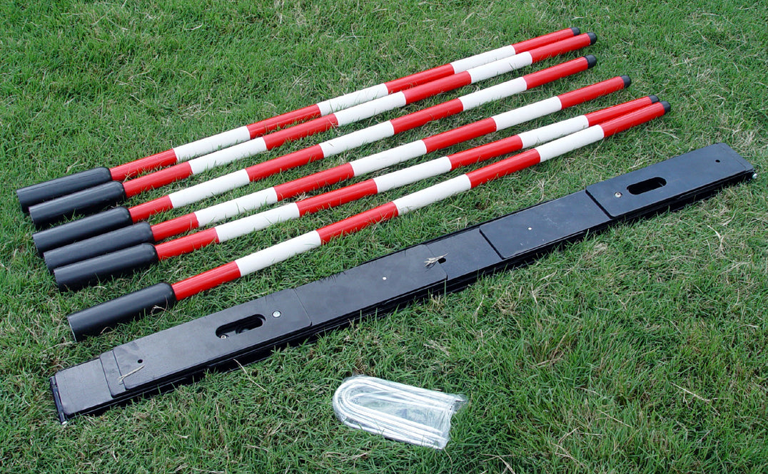 Set of 6 Weave Poles with Adjustable Spacing - Dog Agility USA