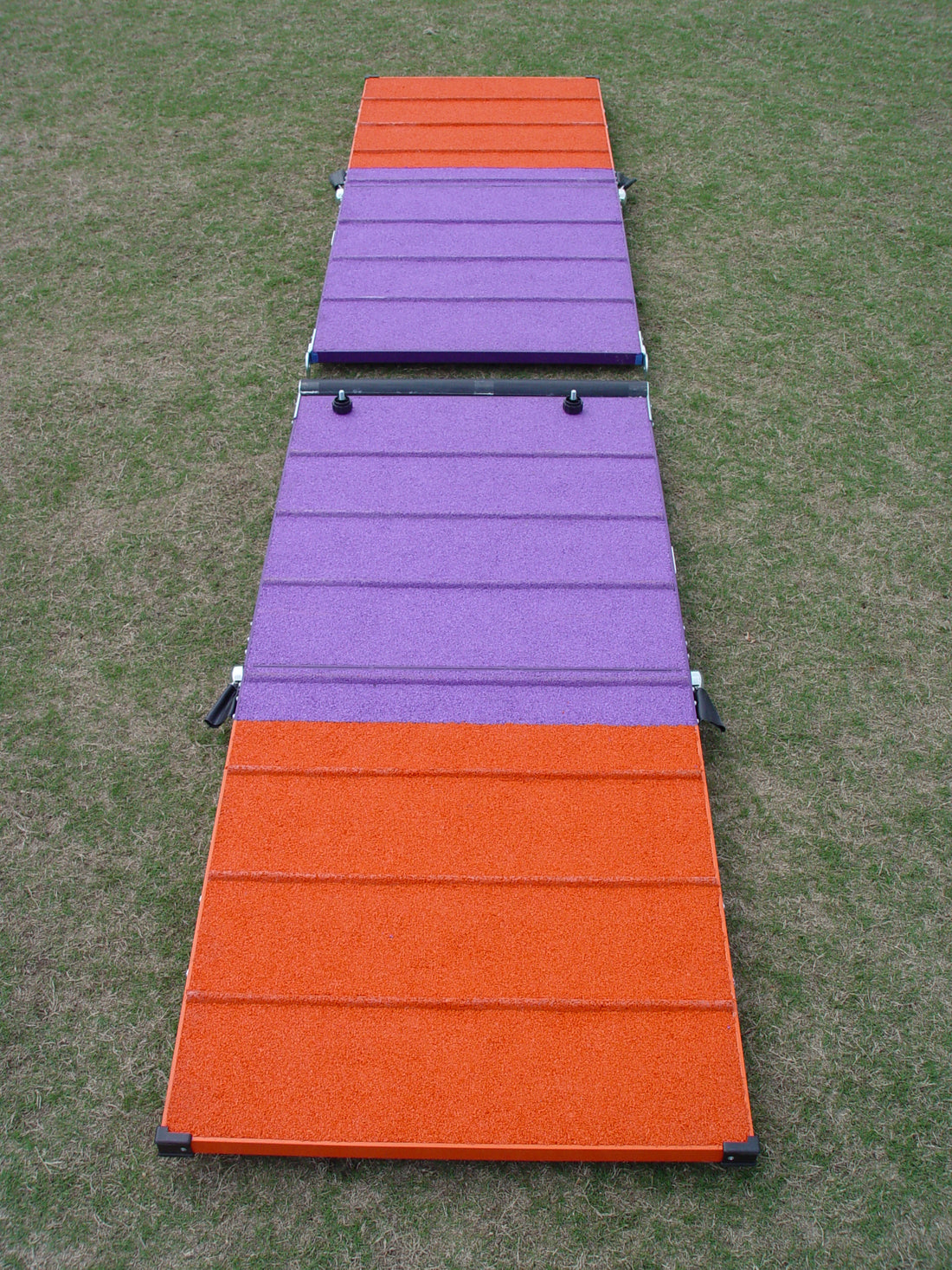 *9’ Dog Agility A-Frame, Rubber Top, On-Wheels-Interface Ready, Purple/Orange - Dog Agility USA