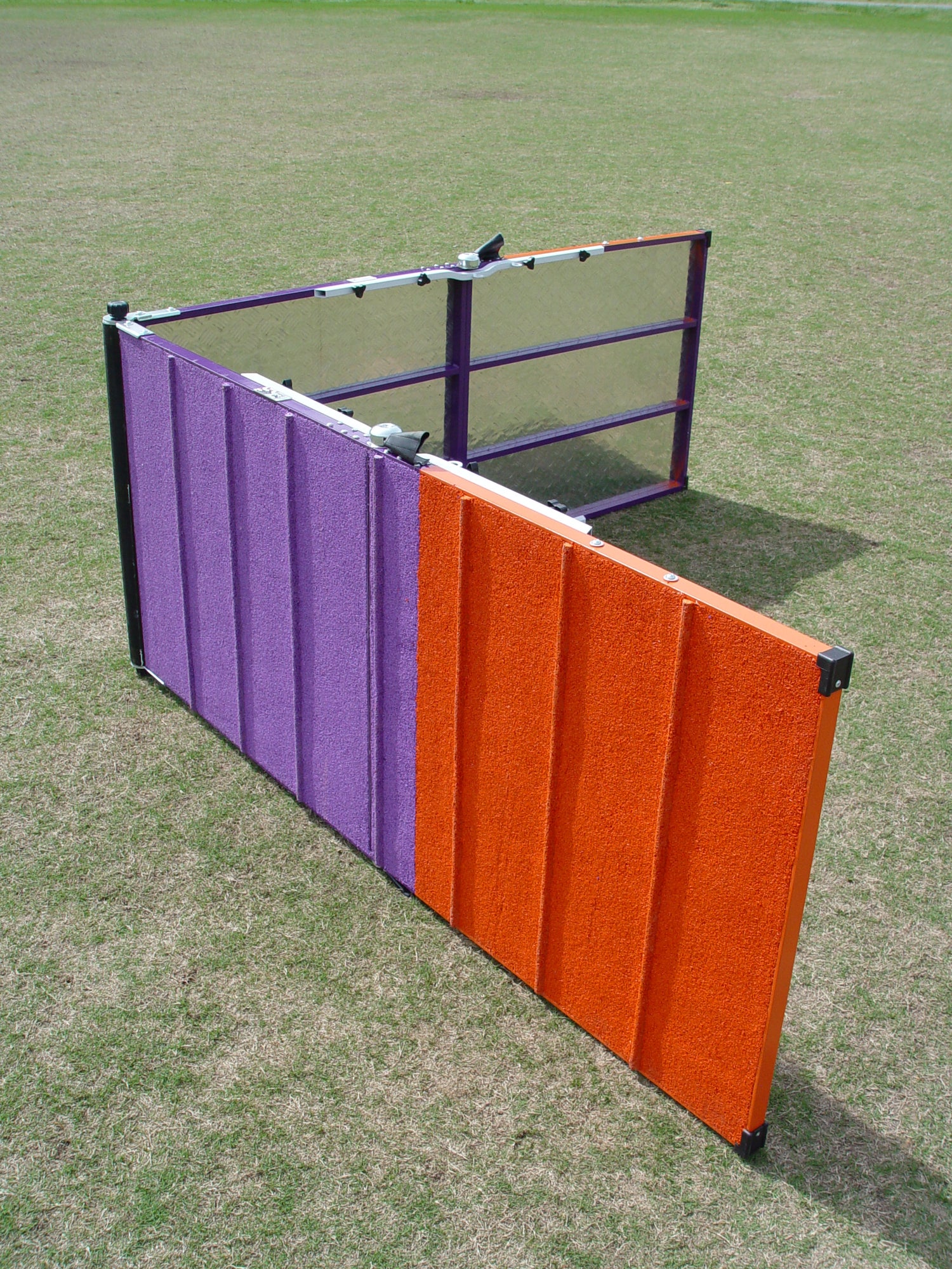 *9’ Dog Agility A-Frame, Rubber Top, On-Wheels-Interface Ready, Purple/Orange - Dog Agility USA